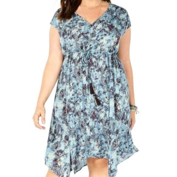Style & Co. Dresses & Skirts - Women's Plus Shallow Pond Front Tassel Midi Dress